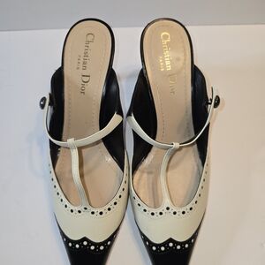 Dior Women's Black and Cream Shoes